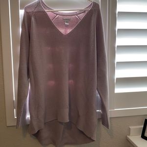 Athleta Hanover V-Neck Sweater, Shasta Purple, Size 1X